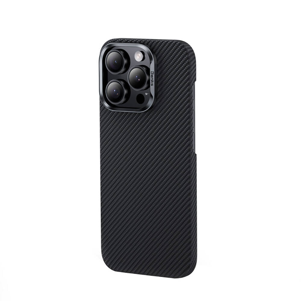 iPhone 16 Pro Max Kılıf Benks M-safe Şarj Özellikli Magnetik ArmorAir 600D Kevlar Karbon Fiber Kılıf