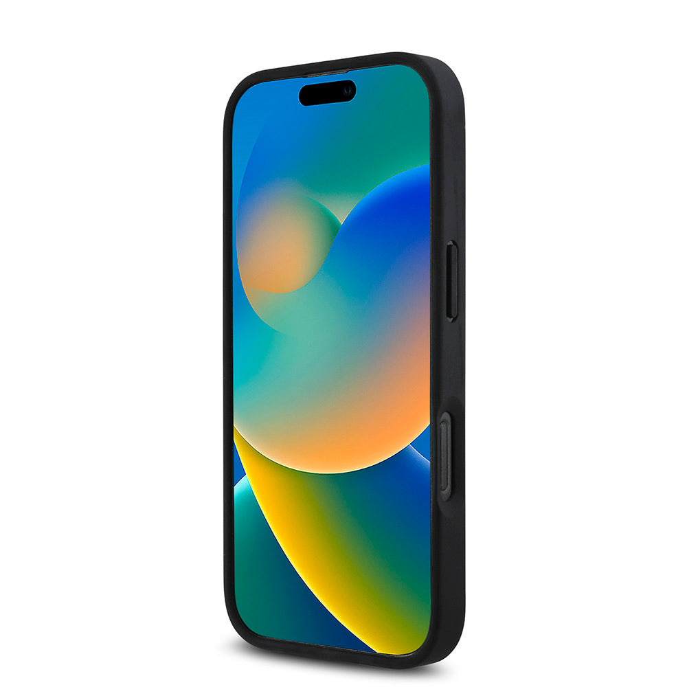 iPhone 16 Pro Max Kılıf BMW Orijinal Lisanslı M-safe Şarj Özellikli M Logolu Üç Çizgili Dikiş Detaylı Meshed Tricolor Stripes Kılıf