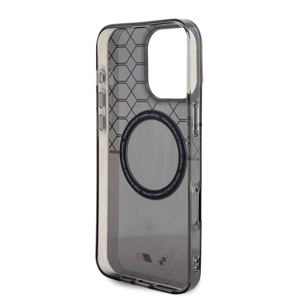 iPhone 16 Pro Max Kılıf BMW Magsafe Şarj Özellikli Transparan M Dizayn Orijinal Lisanslı Kılıf