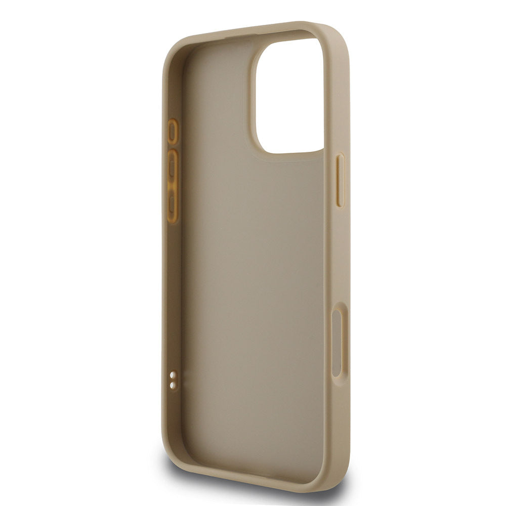 iPhone 16 Pro Max Kılıf DKNY Orijinal Lisanslı Kapitone Tasarımlı Metal Logolu Deri Kılıf