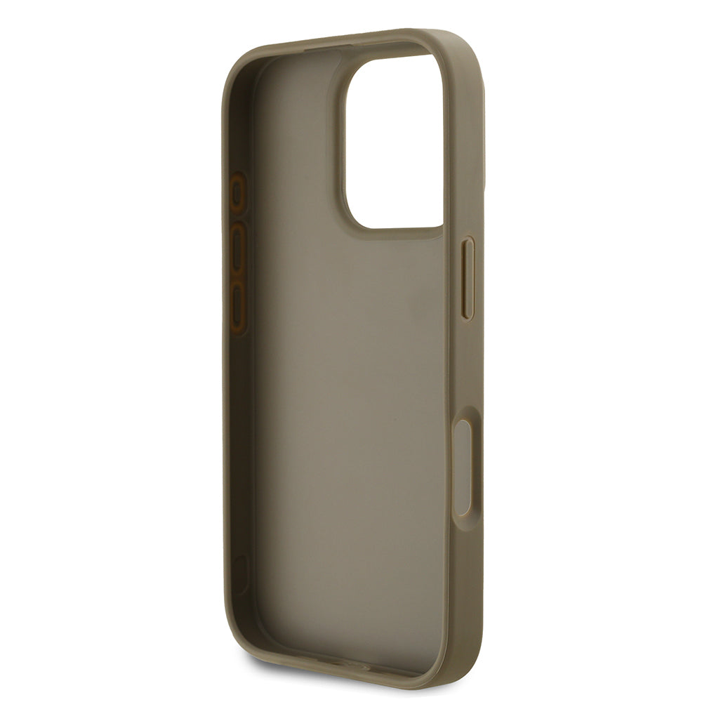 iPhone 16 Pro Max Kılıf DKNY Orijinal Lisanslı Taşlı DKNY Yazılı Metalik Rhinestones PU Deri Kılıf