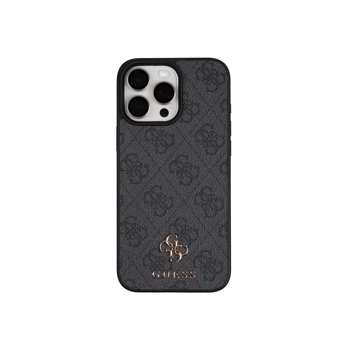 iPhone 16 Pro Max Kılıf Guess Orijinal Lisanslı M-safe Şarj Özellikli 4G Metal Büyük Logolu Kartlıklı Kılıf