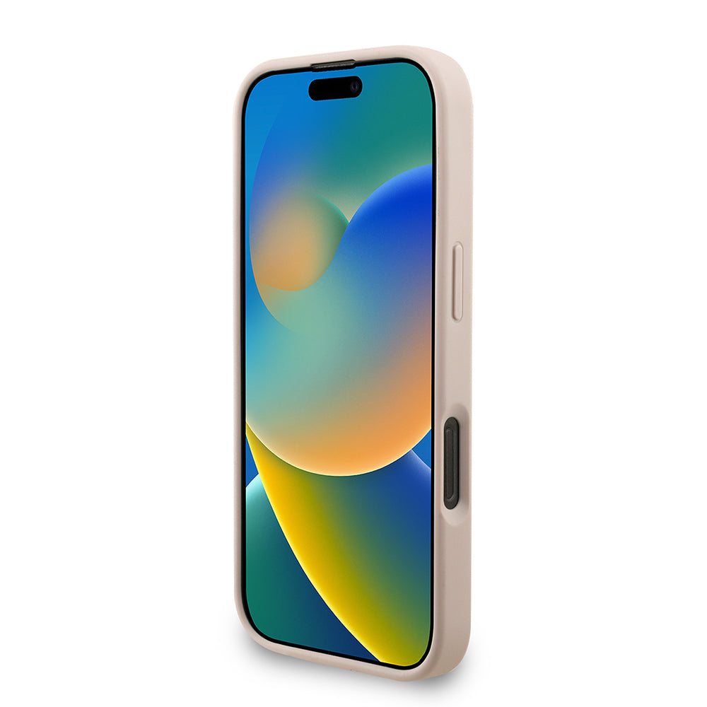 iPhone 16 Pro Max Kılıf Guess Orijinal Lisanslı M-safe Şarj Özellikli PU Deri Bilek Askı İpli Yazı Logolu Kılıf