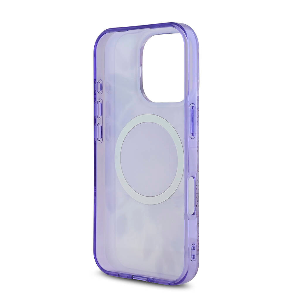 iPhone 16 Pro Max Kılıf Guess Orijinal Lisanslı M-safe Şarj Özellikli Flower Tonal Circle Kılıf