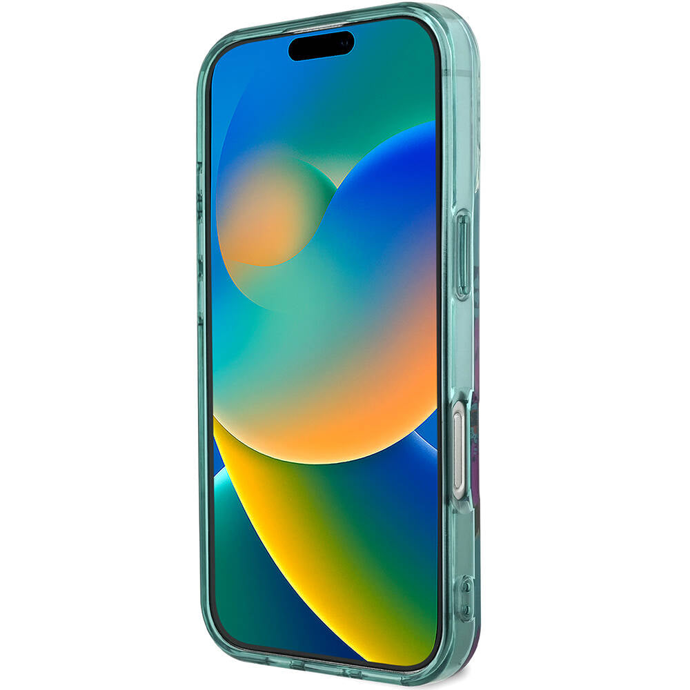 iPhone 16 Pro Max Kılıf Guess Orijinal Lisanslı M-safe Şarj Özellikli Flower Tone On Tone Ring Kılıf