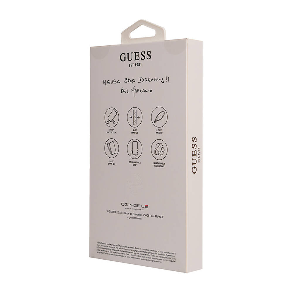 iPhone 16 Pro Max Kılıf Guess Orijinal Lisanslı M-safe Şarj Özellikli Small 4G Classic Kılıf