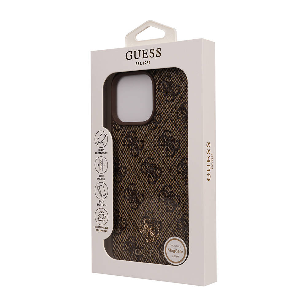 iPhone 16 Pro Max Kılıf Guess Orijinal Lisanslı M-safe Şarj Özellikli Small 4G Classic Kılıf