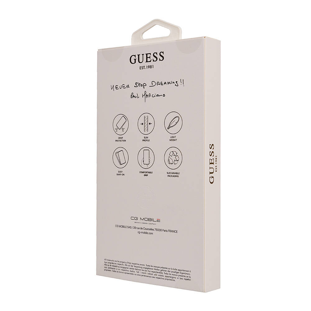 iPhone 16 Pro Max Kılıf Guess Orijinal Lisanslı M-safe Şarj Özellikli Small 4G Classic Kılıf