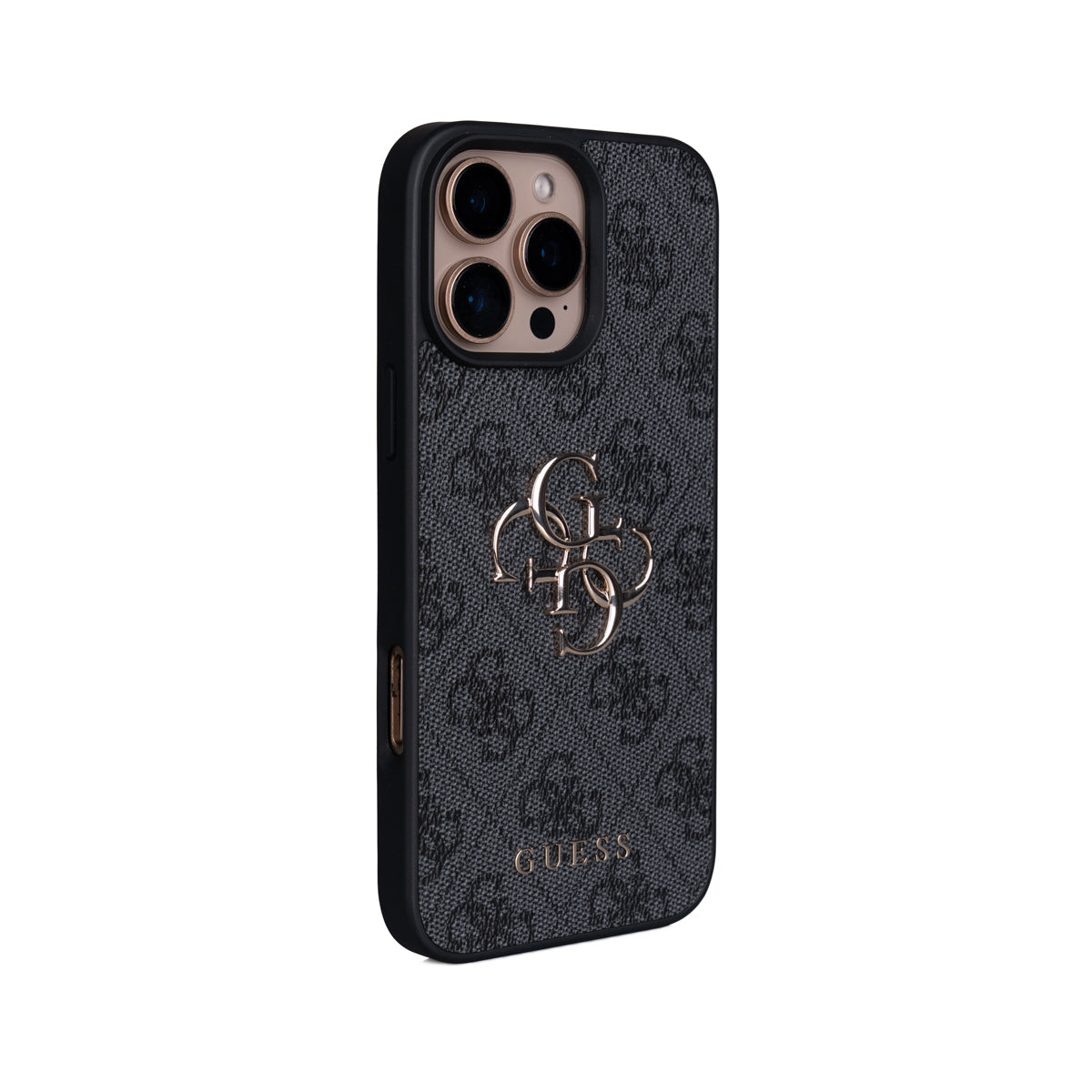 iPhone 16 Pro Max Kılıf Guess Orijinal Lisanslı PU Deri 4G Büyük Metal Logolu Çapraz Vücut Askılı Kılıf