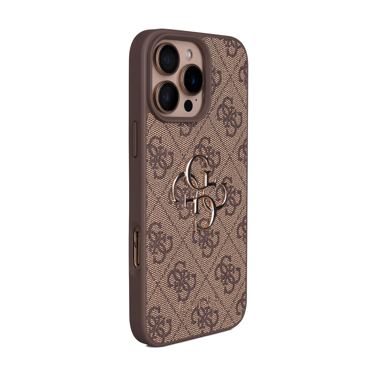 iPhone 16 Pro Max Kılıf Guess Orijinal Lisanslı PU Deri 4G Büyük Metal Logolu Çapraz Vücut Askılı Kılıf