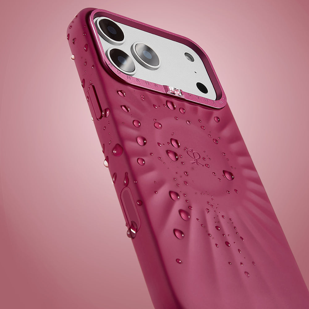 iPhone 16 Pro Max Kılıf Kabartma Tasarımlı Metal Kamera Çerçeveli Pynana Starlight Serisi Kılıf
