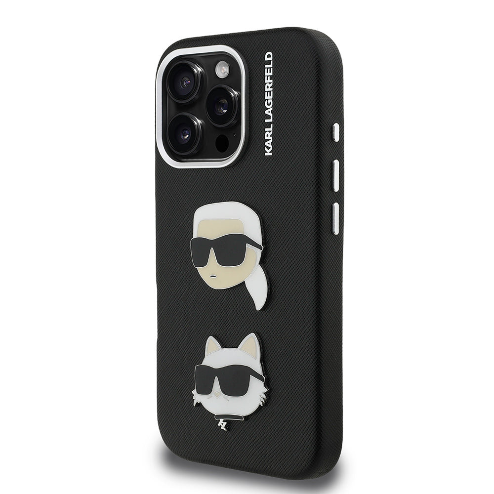 iPhone 16 Pro Max Kılıf Karl Lagerfeld Orijinal Lisanslı K&C Heads Pin Kılıf