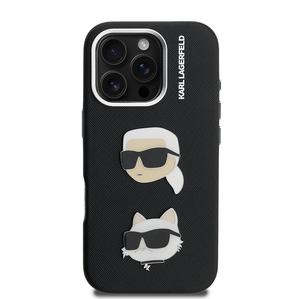 iPhone 16 Pro Max Kılıf Karl Lagerfeld Orijinal Lisanslı K&C Heads Pin Kılıf