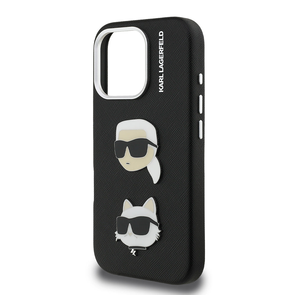iPhone 16 Pro Max Kılıf Karl Lagerfeld Orijinal Lisanslı K&C Heads Pin Kılıf