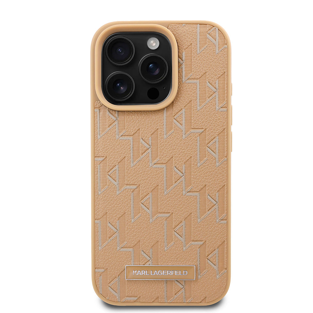 iPhone 16 Pro Max Kılıf Karl Lagerfeld Orijinal Lisanslı M-safe Şarj Özellikli KL Yazılı Hot Stamp Kılıf