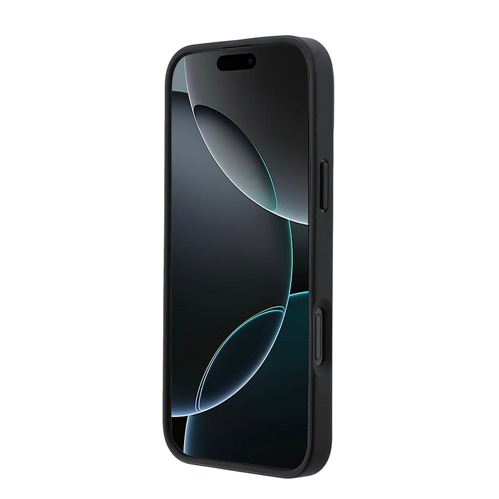 iPhone 16 Pro Max Kılıf Lacoste Orijinal Lisanslı M-safe Şarj Özellikli PU Deri Tasarımlı Kartlıklı Karışık Monogram Desenli Kılıf