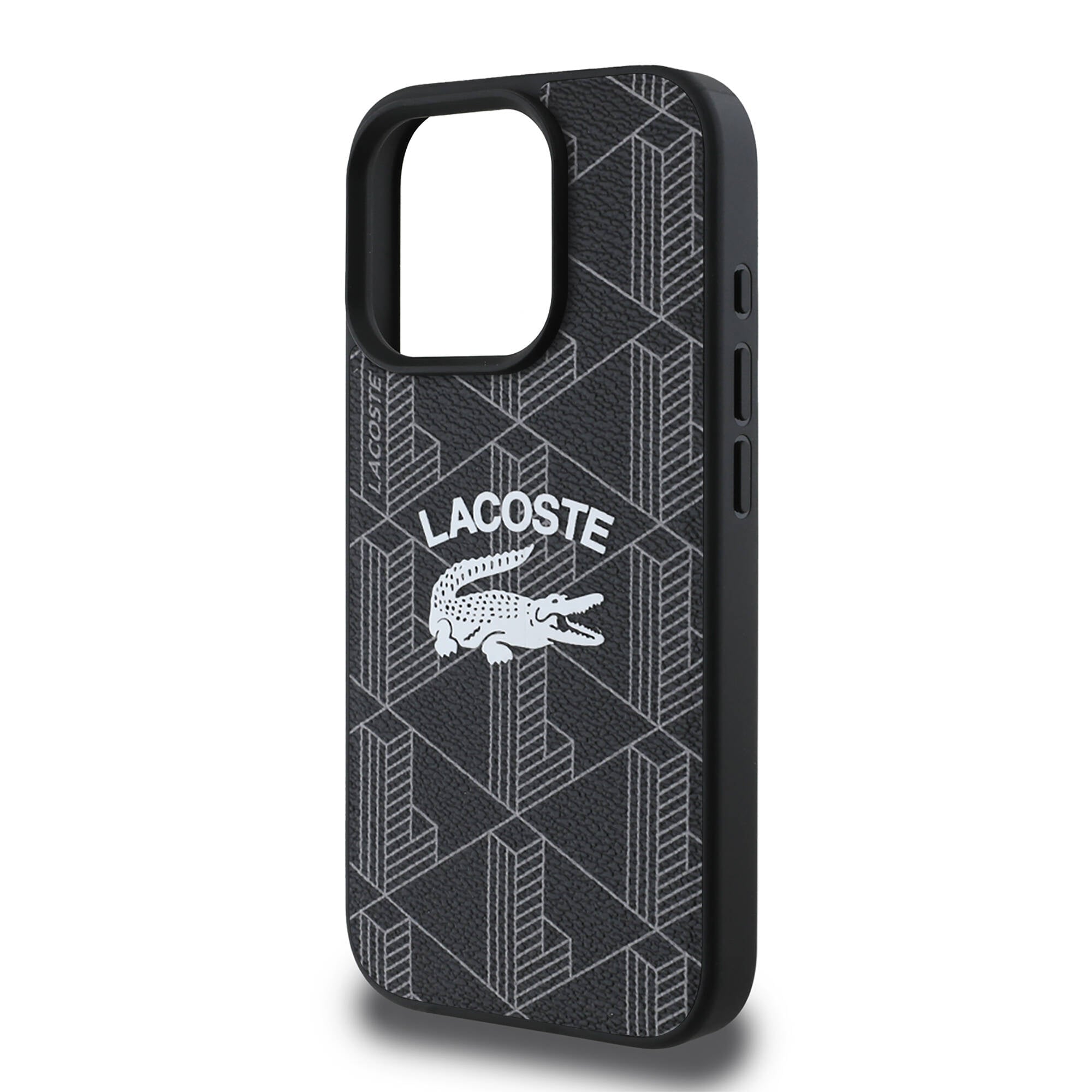 iPhone 16 Pro Max Kılıf Lacoste Orijinal Lisanslı M-safe Şarj Özellikli Mono Vintage Logo Kılıf