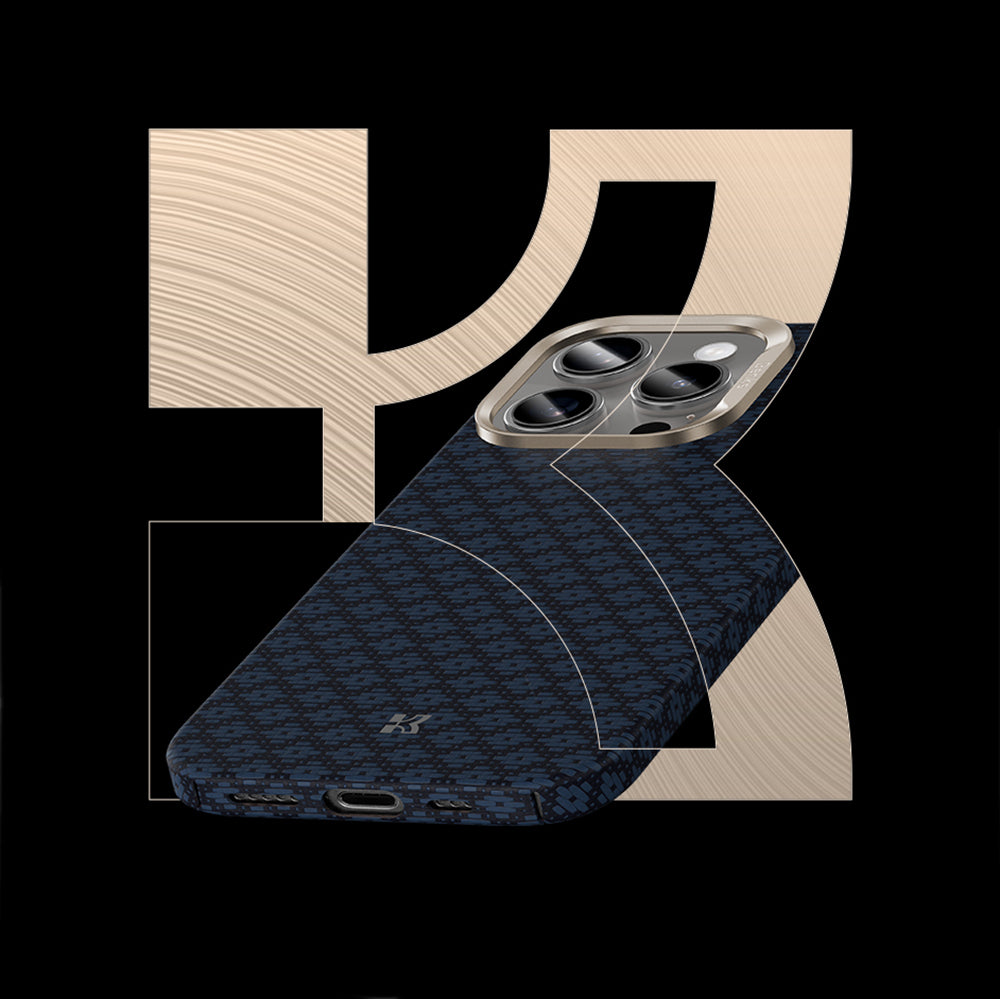 iPhone 16 Pro Max Kılıf M-Safe Şarj Özellikli Benks ArmorAir ArmorGrid Serisi Kevlar Kılıf