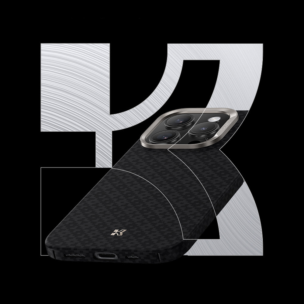 iPhone 16 Pro Max Kılıf M-Safe Şarj Özellikli Benks ArmorAir ArmorGrid Serisi Kevlar Kılıf