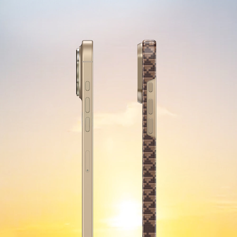 iPhone 16 Pro Max Kılıf M-safe Şarj Özellikli Raptic Aramid Skin Origin Serisi Karbon Kılıf
