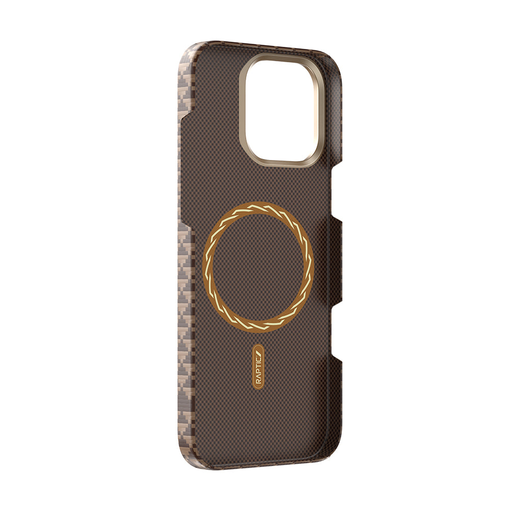 iPhone 16 Pro Max Kılıf M-safe Şarj Özellikli Raptic Aramid Skin Origin Serisi Karbon Kılıf