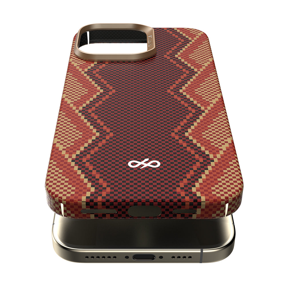 iPhone 16 Pro Max Kılıf M-safe Şarj Özellikli Raptic Aramid Skin Bionic Serisi Karbon Kılıf
