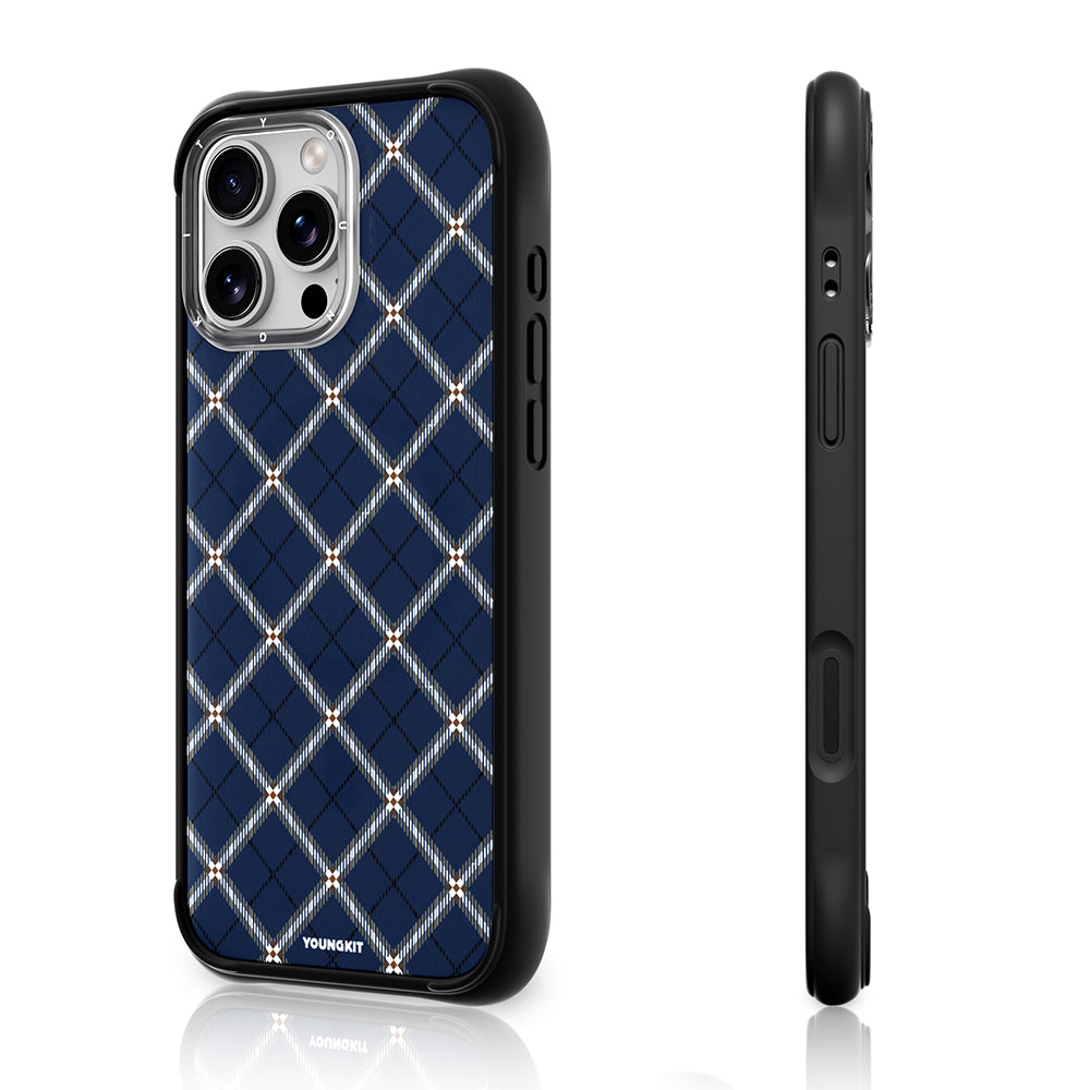 iPhone 16 Pro Max Kılıf M-safe Şarj Özellikli Youngkit Argyle Serisi Kılıf