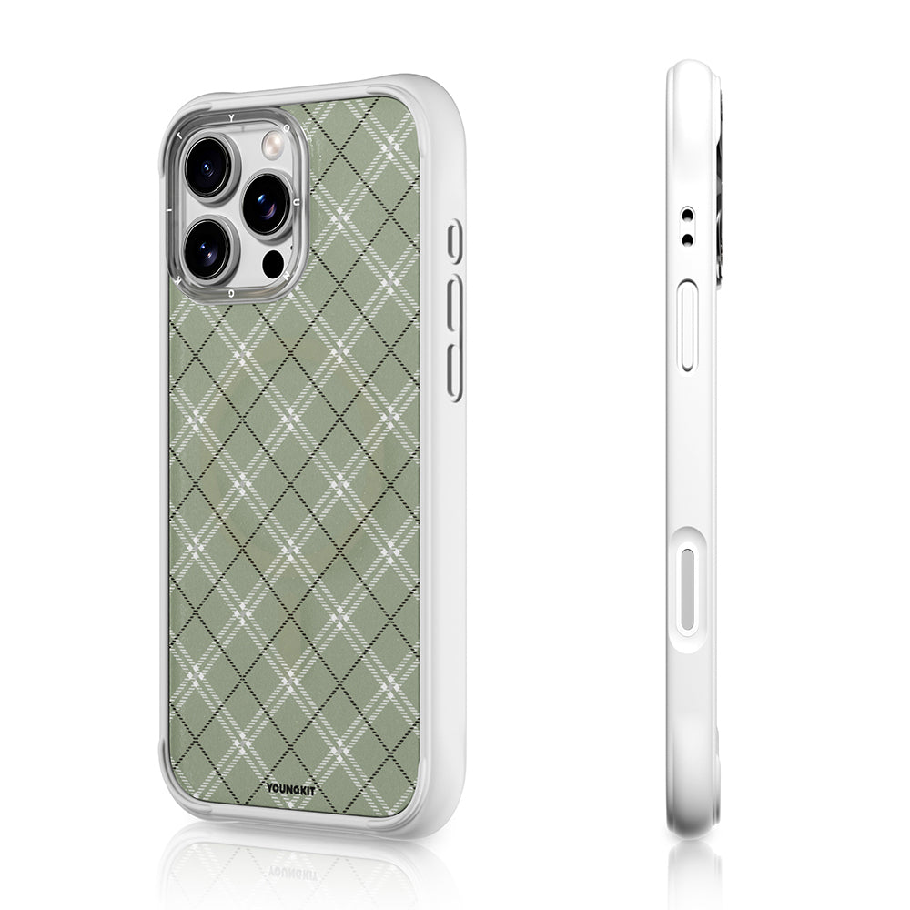 iPhone 16 Pro Max Kılıf M-safe Şarj Özellikli Youngkit Argyle Serisi Kılıf