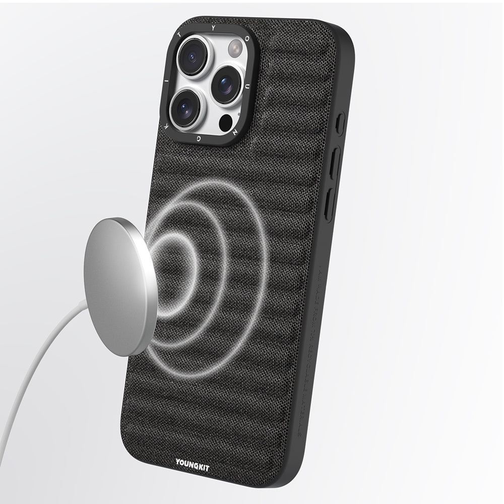 iPhone 16 Pro Max Kılıf M-safe Şarj Özellikli Youngkit Canvas Serisi Kılıf