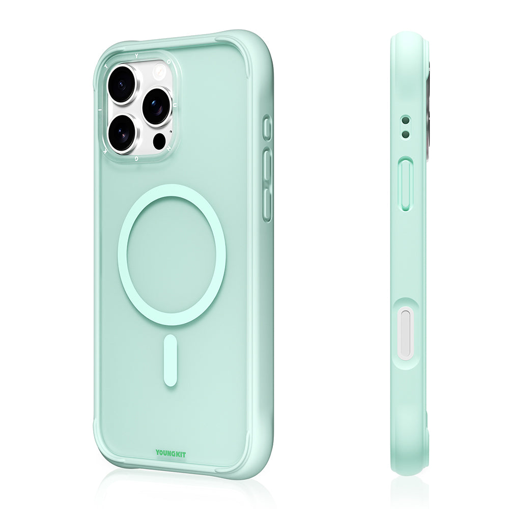 iPhone 16 Pro Max Kılıf M-safe Şarj Özellikli Youngkit Macaroon Serisi Kılıf