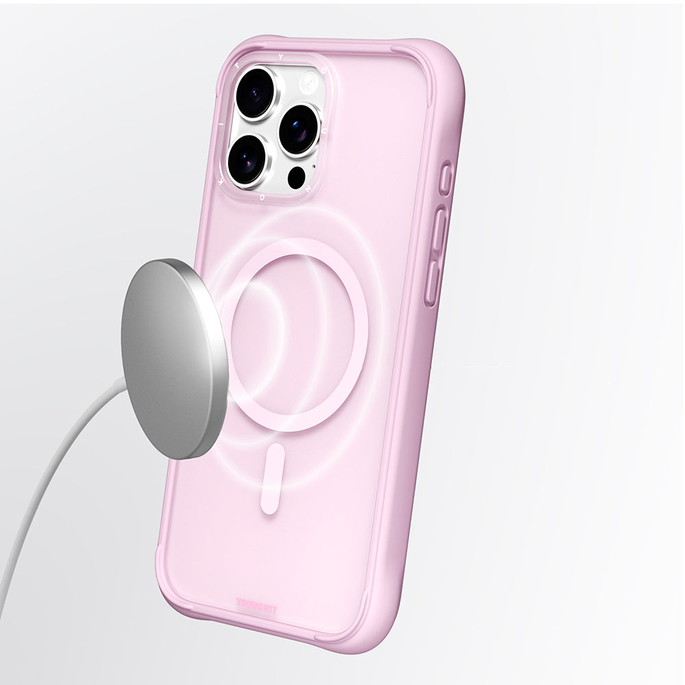 iPhone 16 Pro Max Kılıf M-safe Şarj Özellikli Youngkit Macaroon Serisi Kılıf