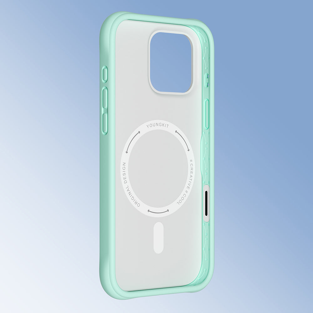 iPhone 16 Pro Max Kılıf M-safe Şarj Özellikli Youngkit Macaroon Serisi Kılıf