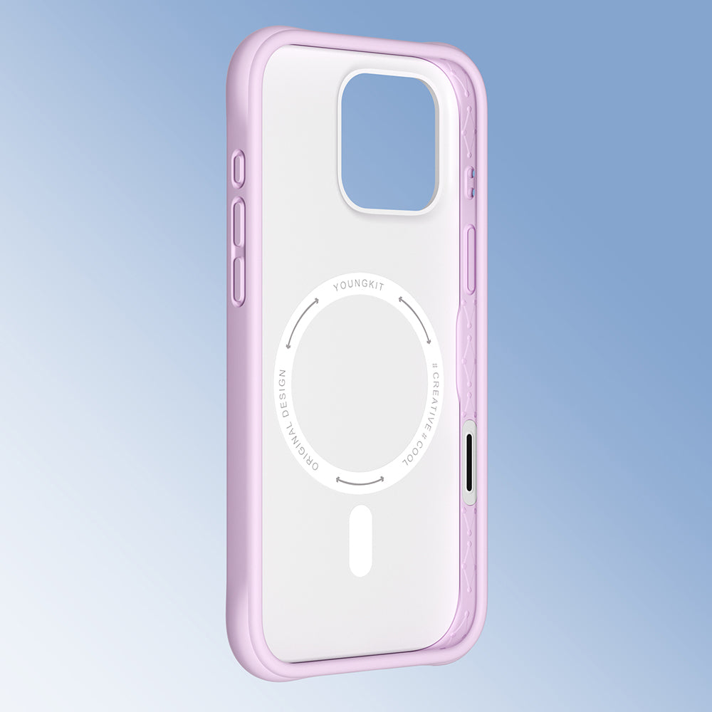 iPhone 16 Pro Max Kılıf M-safe Şarj Özellikli Youngkit Macaroon Serisi Kılıf