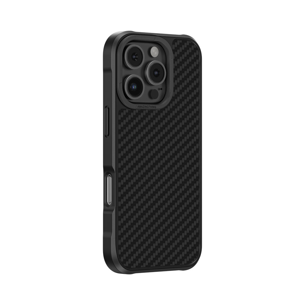 iPhone 16 Pro Max Kılıf M-safe Şarj Özellikli 1500D Aramid Fiber Amazingthing Titan Max Serisi Kılıf