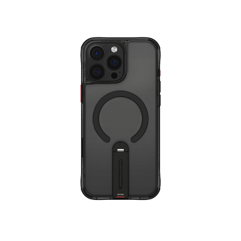 iPhone 16 Pro Max Kılıf M-safe Şarj Özellikli 360 Derece Dönebilen Standlı Skinarma Helix Kılıf