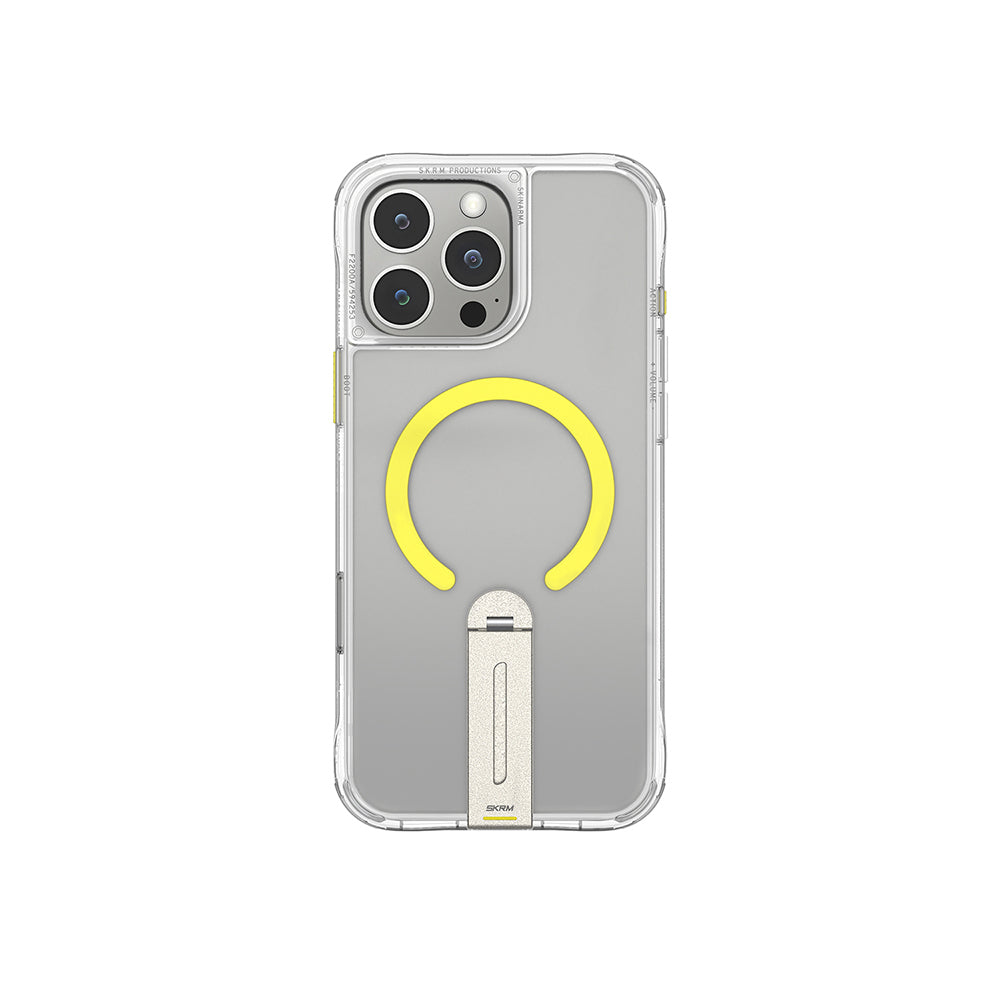 iPhone 16 Pro Max Kılıf M-safe Şarj Özellikli 360 Derece Dönebilen Standlı Skinarma Helix Kılıf
