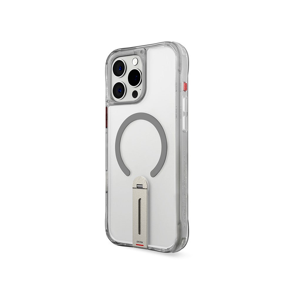 iPhone 16 Pro Max Kılıf M-safe Şarj Özellikli 360 Derece Dönebilen Standlı Skinarma Helix Kılıf