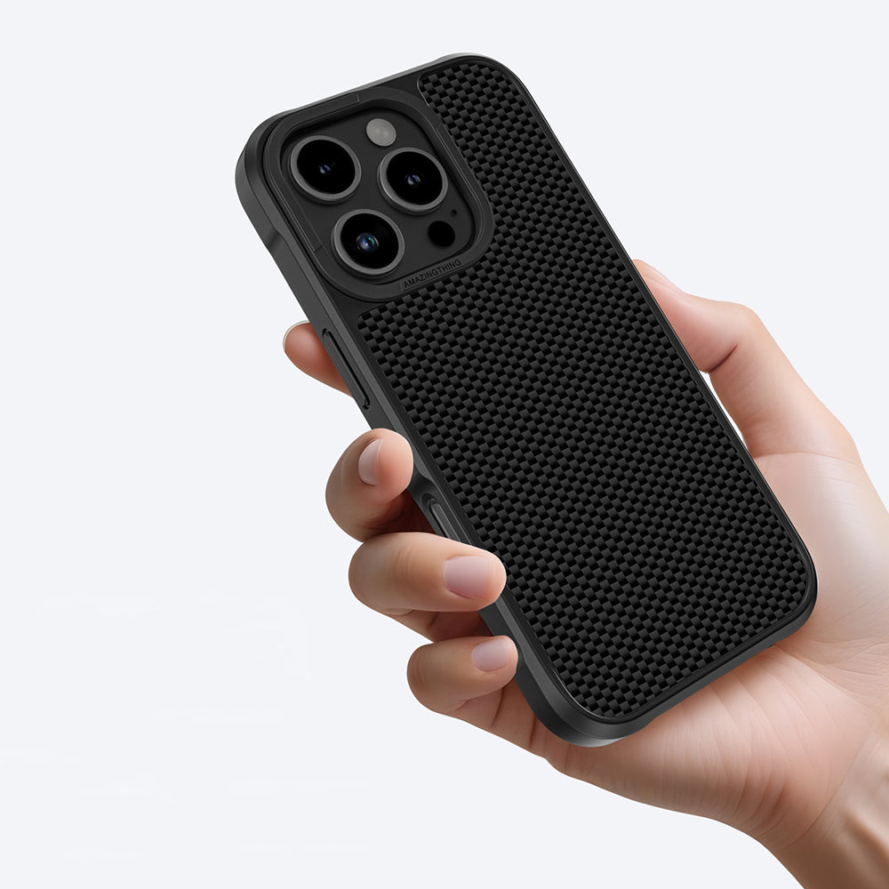 iPhone 16 Pro Max Kılıf M-safe Şarj Özellikli 600D Aramid Fiber Amazingthing Titan Max Serisi Kılıf