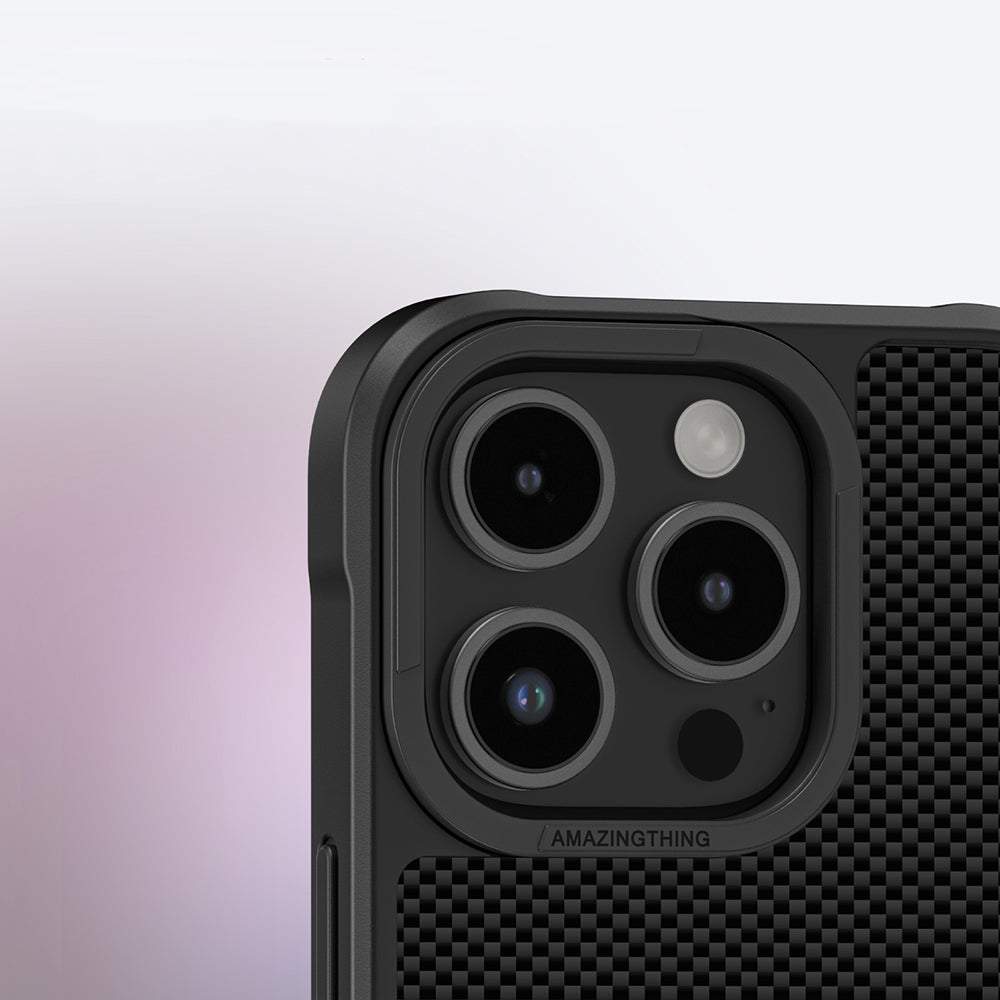 iPhone 16 Pro Max Kılıf M-safe Şarj Özellikli 600D Aramid Fiber Amazingthing Titan Max Serisi Kılıf