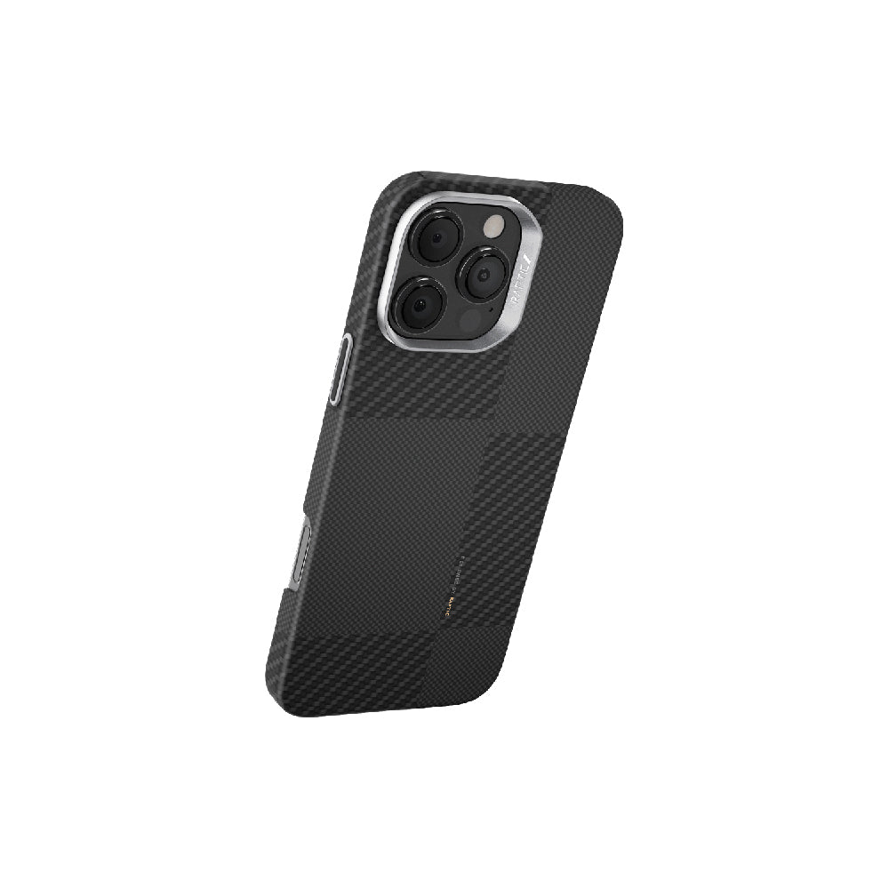 iPhone 16 Pro Max Kılıf M-safe Şarj Özellikli 600D Metal Kamera Çerçeveli Raptic Aramid Karbon Fiber Croxx Mondrian Serisi Kılıf