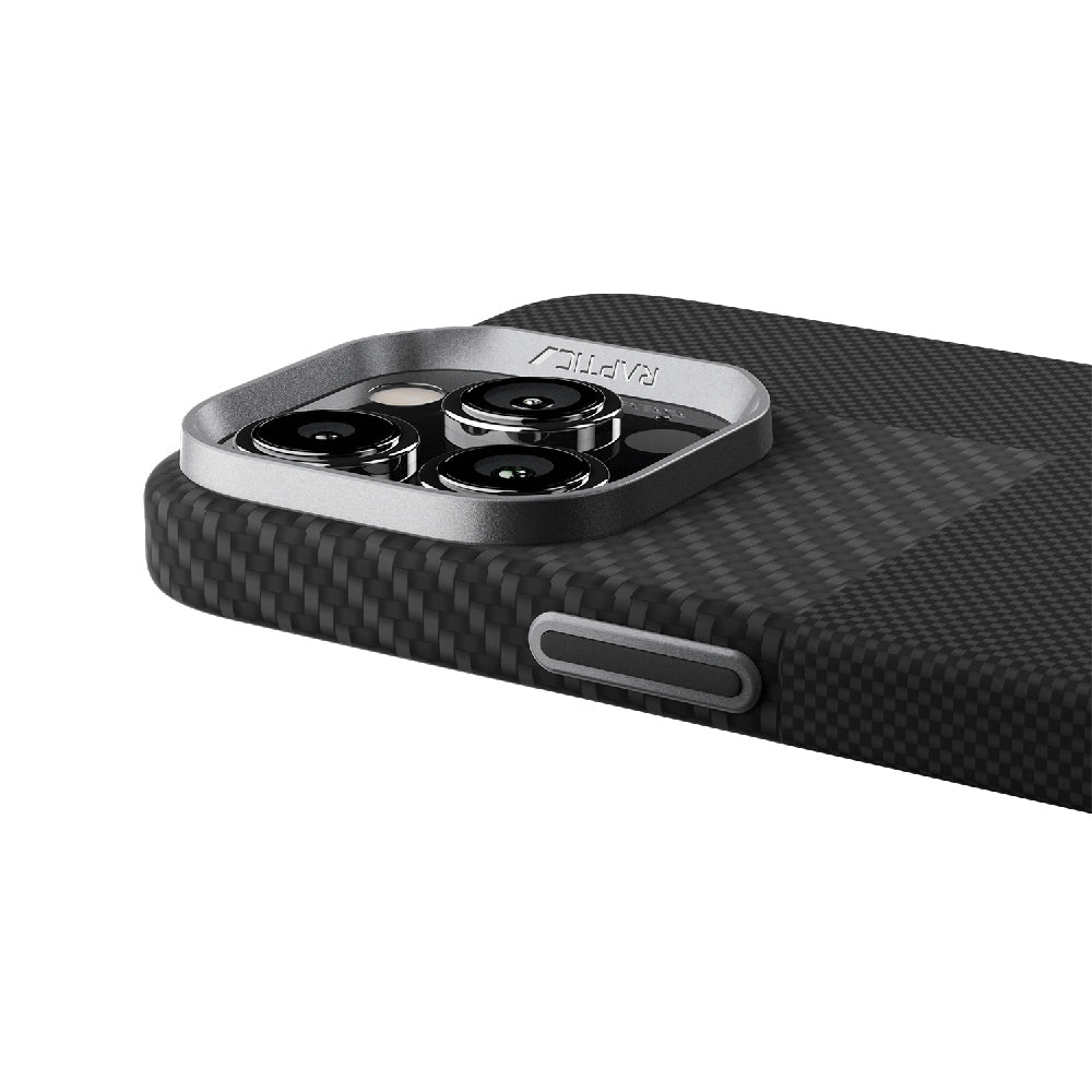 iPhone 16 Pro Max Kılıf M-safe Şarj Özellikli 600D Metal Kamera Çerçeveli Raptic Aramid Karbon Fiber Croxx Mondrian Serisi Kılıf