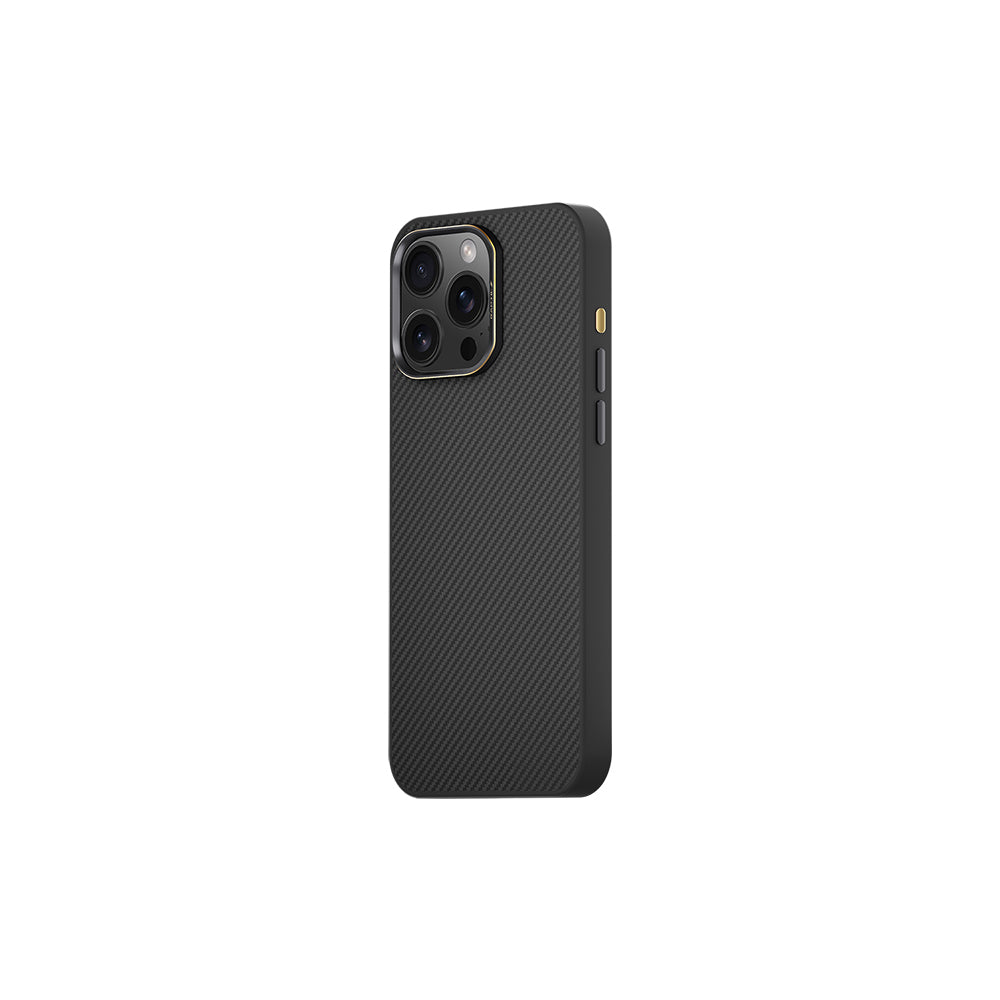 iPhone 16 Pro Max Kılıf M-safe Şarj Özellikli 600D Metal Kamera Çerçeveli Raptic Aramid Karbon Fiber Serisi Kılıf