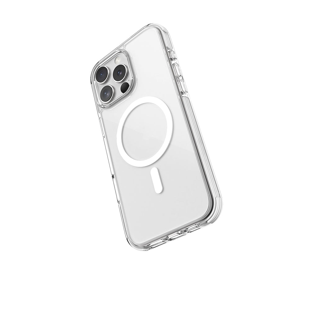 iPhone 16 Pro Max Kılıf M-safe Şarj Özellikli Airbag Tasarımlı Raptic Clear Serisi Şeffaf Kılıf