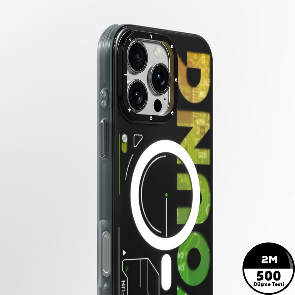 iPhone 16 Pro Max Kılıf M-safe Şarj Özellikli Airbagli Çift Katmanlı Youngkit Future Serisi Kılıf