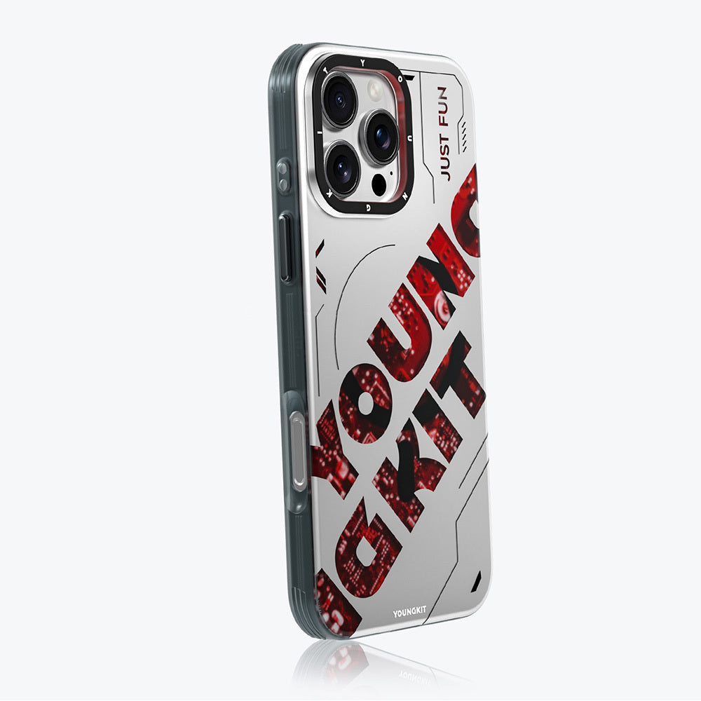 iPhone 16 Pro Max Kılıf M-safe Şarj Özellikli Airbagli Çift Katmanlı Youngkit Future Serisi Kılıf