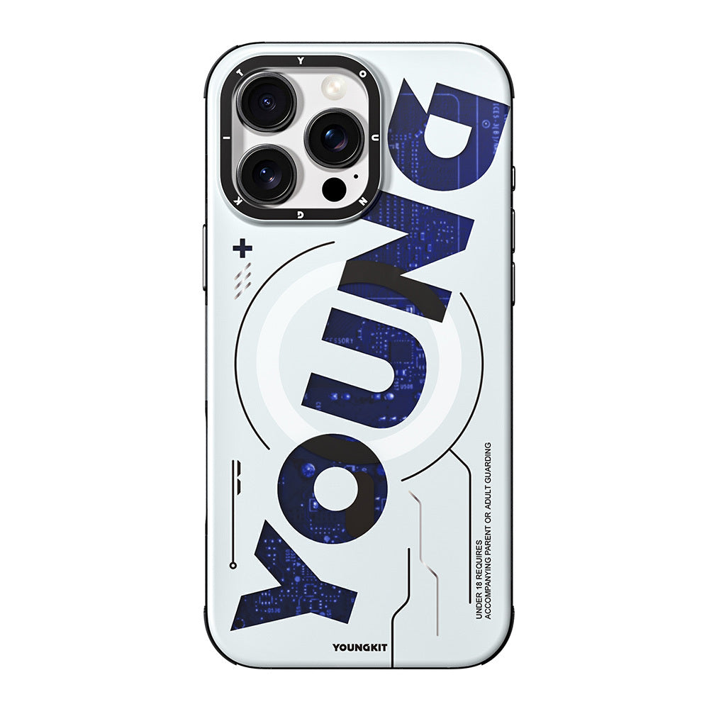 iPhone 16 Pro Max Kılıf M-safe Şarj Özellikli Airbagli Çift Katmanlı Youngkit Future Serisi Kılıf