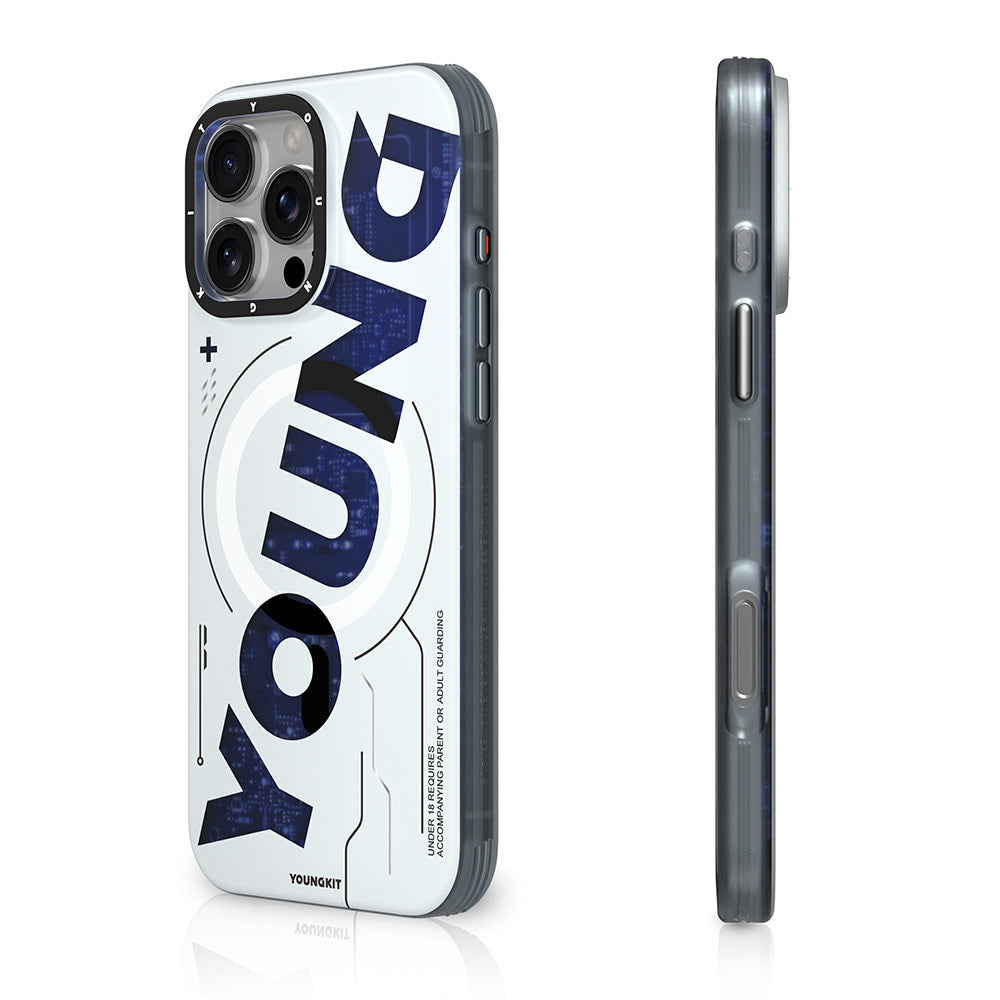 iPhone 16 Pro Max Kılıf M-safe Şarj Özellikli Airbagli Çift Katmanlı Youngkit Future Serisi Kılıf