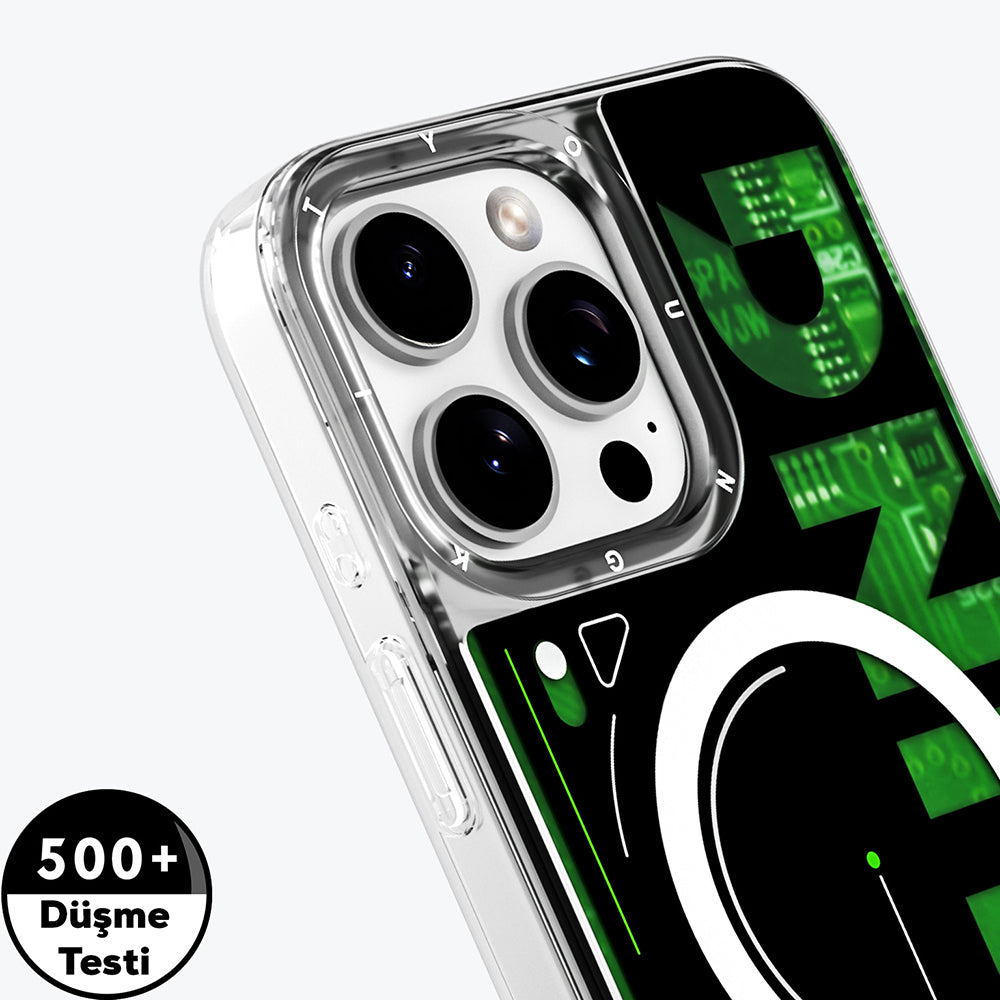 iPhone 16 Pro Max Kılıf M-safe Şarj Özellikli Airbagli Çift Katmanlı Youngkit Future Streamer Serisi Kılıf