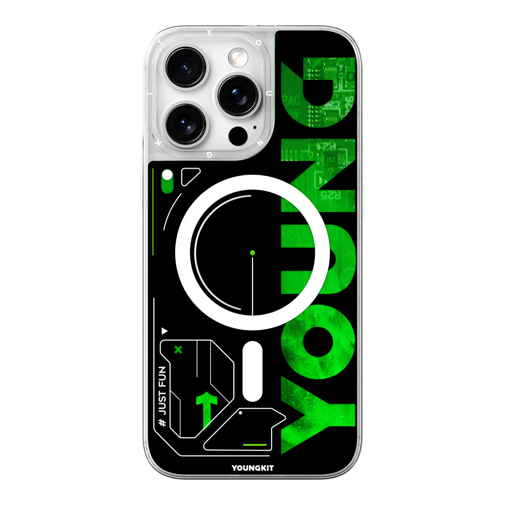 iPhone 16 Pro Max Kılıf M-safe Şarj Özellikli Airbagli Çift Katmanlı Youngkit Future Streamer Serisi Kılıf