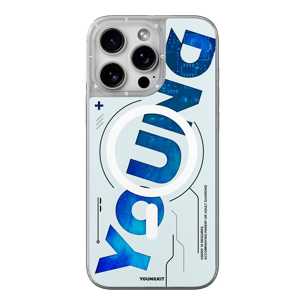 iPhone 16 Pro Max Kılıf M-safe Şarj Özellikli Airbagli Çift Katmanlı Youngkit Future Streamer Serisi Kılıf